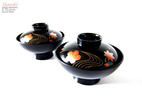Sakura bowls with lids x2